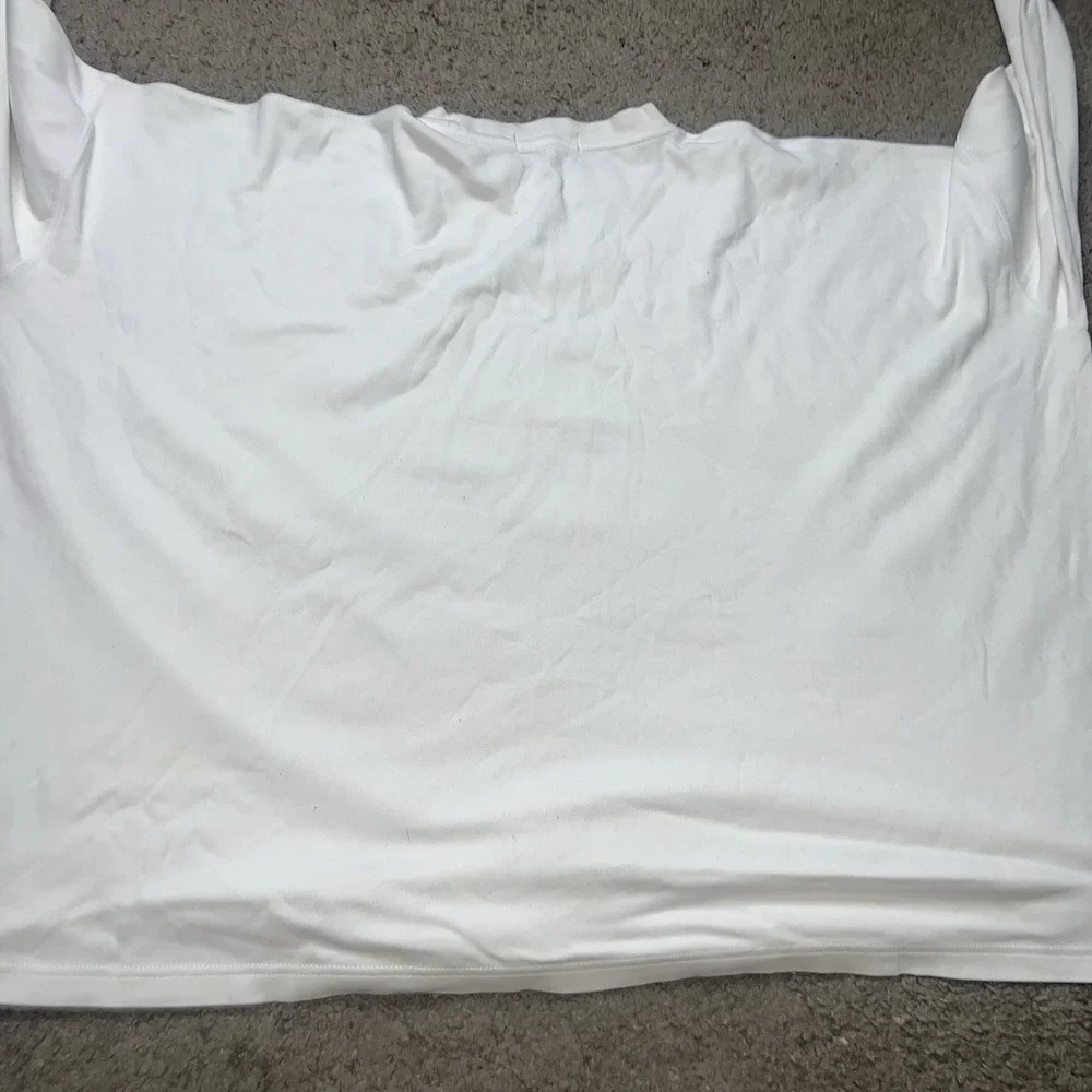 Eskandar‎ Shirt One Size White Pima Cotton Boxy Long Sleeve Oversized Top